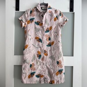 Rachel Zoe 100% Linen Button-Front Dress